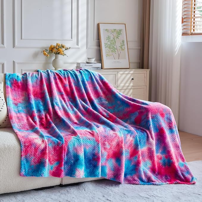 NEWCOSPLAY Super Soft Twin Blanket Deep Purple Rainbow Premium Silky Flannel - Image 7