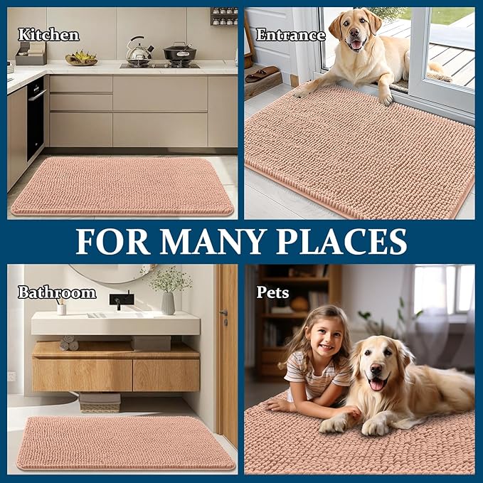 OLANLY Dog Door Mat for Muddy Paws 32x20, Absorbs Moisture and Dirt, Absorbent - Image 8