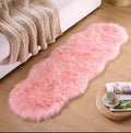 Faux Fur Rug Runner 2x6 ft Pink by CKLZSAY