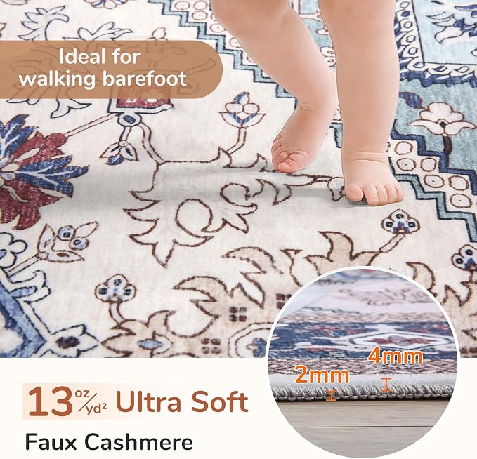 OPPODREAM Soft 6x9 Area Rugs, Washable Rug 6x9 - Image 2