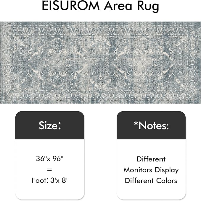 Washable 3x8 Runner Rug - Image 2
