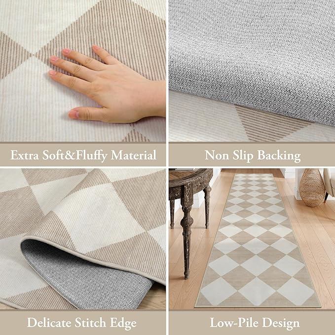 Beeiva Checkered Print Washable Indoor Door Mats - Image 6