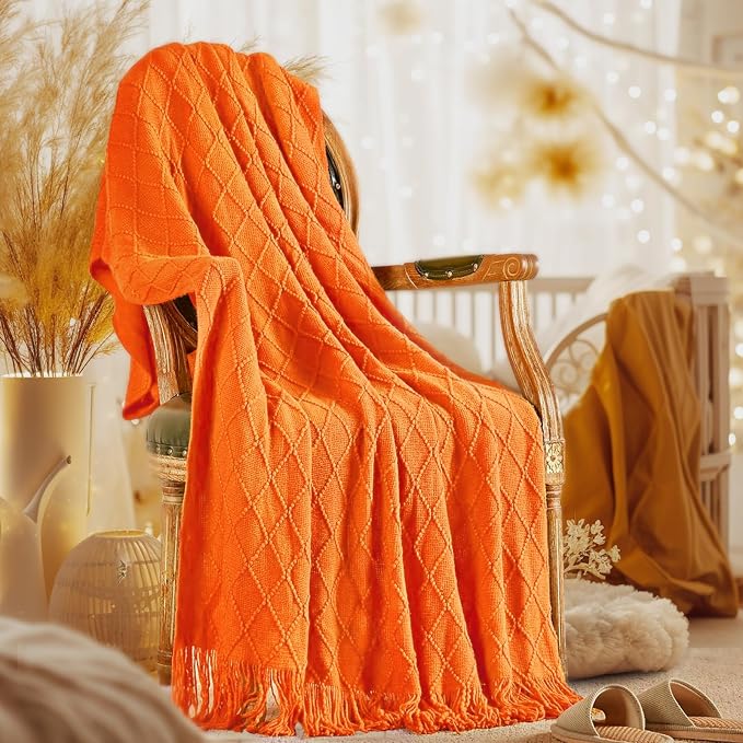 inhand Fall Throw Blanket Burnt Orange - Image 3