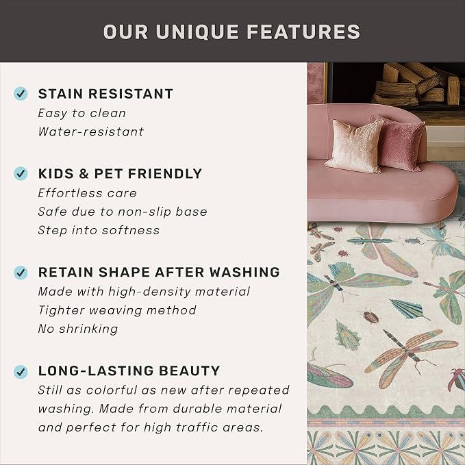 Green and Blue Rugs for Bedroom - Image 6