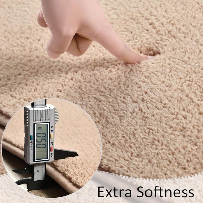 Soft Rugs for Living Room 5x7 Beige, Minimalist Area Rug for Bedroom Nursery - Image 6