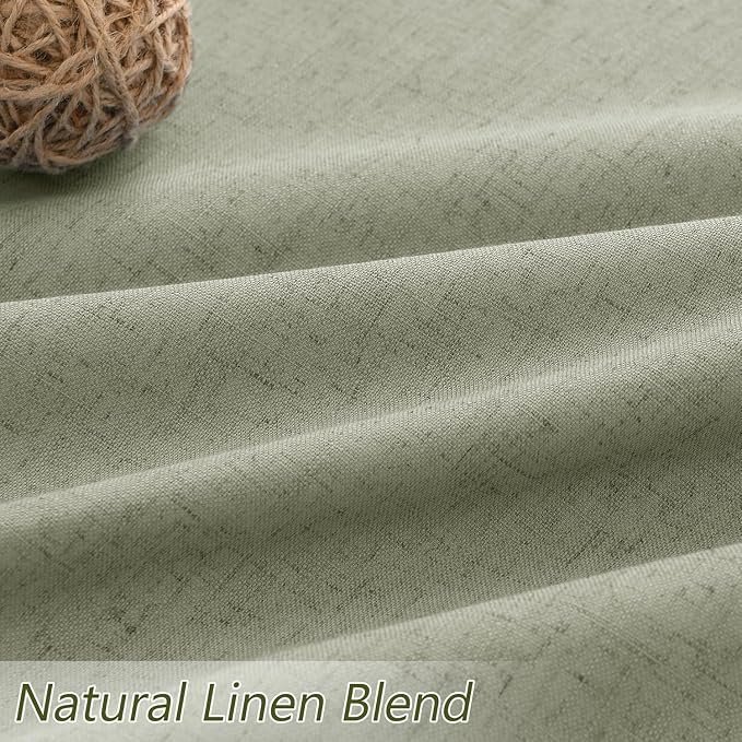 Sage Green 100% Blackout Curtains 40 Inch Wide by 90 Inch - Image 3