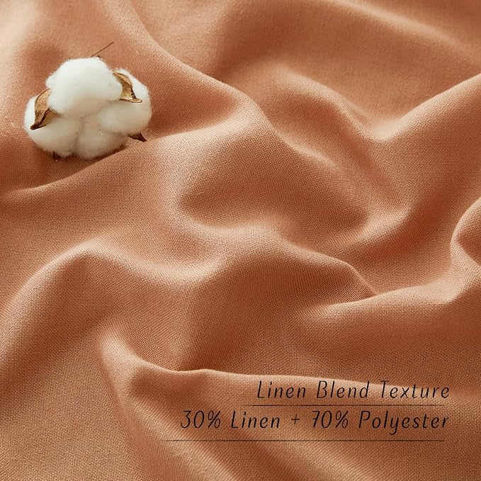 NICETOWN Thick Linen Blend Curtains Flax Textured - Image 2