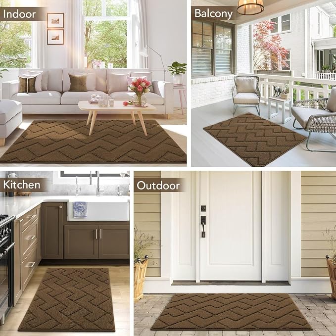 hicorfe Front Door Mat Outside Entrance, Stain and Fade Resistant, Non Slip - Image 8