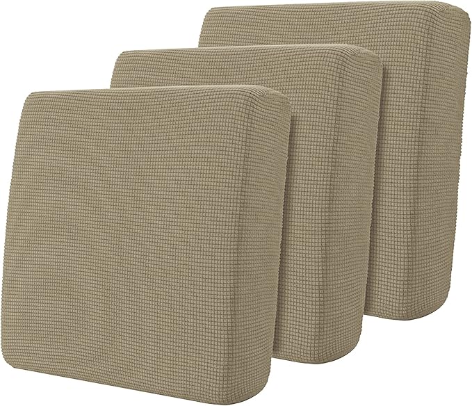 Hokway 3 Piece Couch Cushion Slipcovers Stretch Reversible Cushion Replacement by Hokway