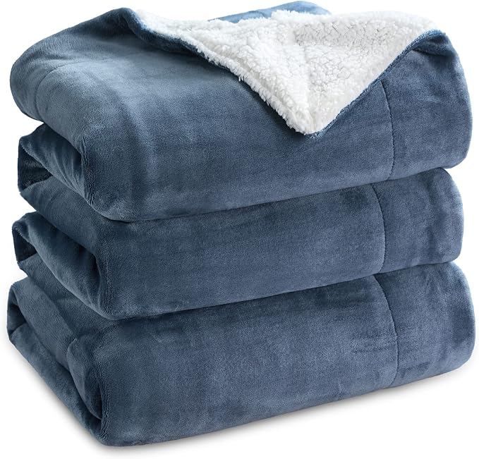 Bedsure GentleSoft Sherpa Fleece Blankets King Size by BEDSURE