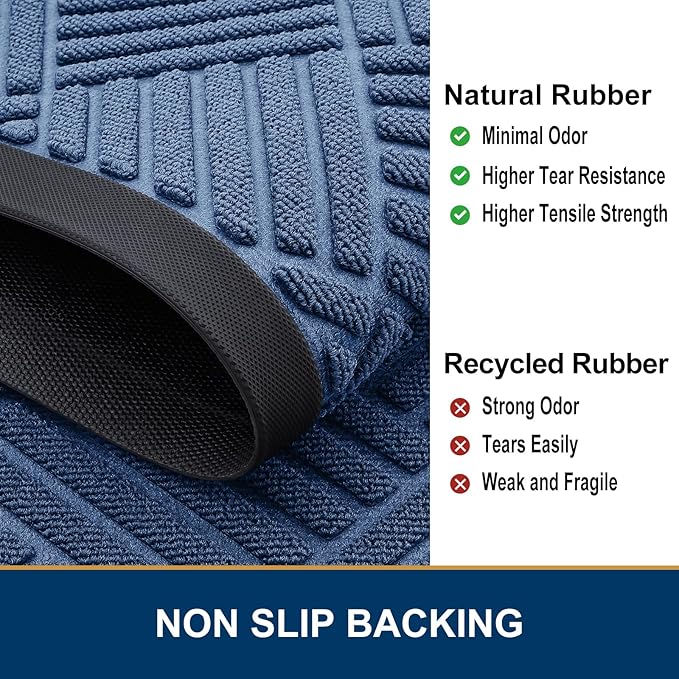 Smiry Front Door Mat Outside Entrance, Heavy Duty Outdoor Indoor Mat, Natural - Image 5