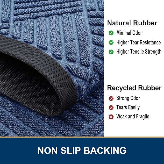 Smiry Front Door Mat Outside Entrance, Heavy Duty Outdoor Indoor Mat, Natural - Image 5