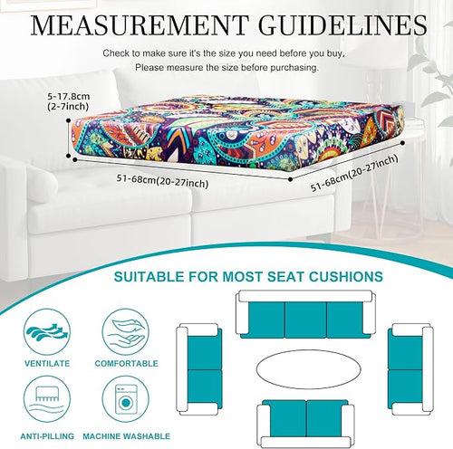 14 Pcs Stretch Patio Cushion Covers, Outdoor Couch Covers Replacement, Outdoor - Image 2