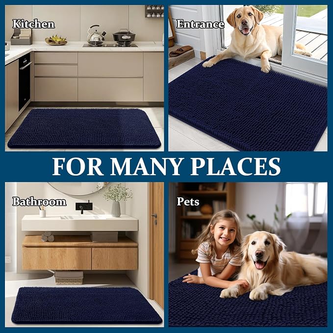 OLANLY Dog Door Mat for Muddy Paws 34x21, Absorbs Moisture and Dirt, Absorbent - Image 8