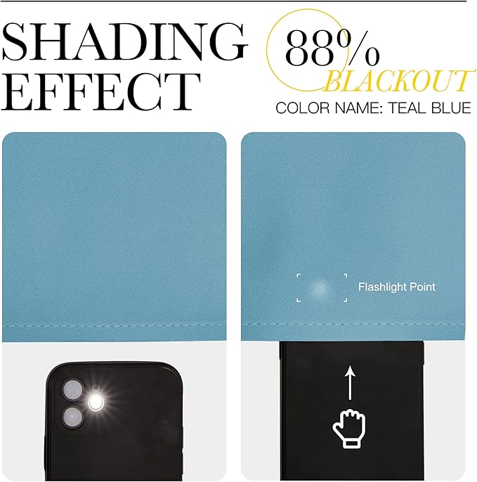 NICETOWN 2 Panels Blackout Curtains, Rod Pocket Thermal Insulated Drapess - Image 3