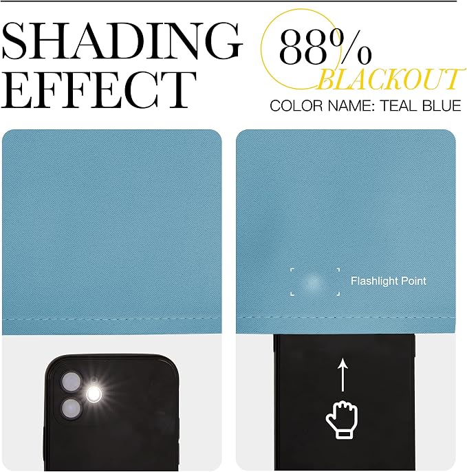 NICETOWN Bedroom Curtains Blackout Drapery Panels, 2 Panels, 70 x 108 inches - Image 4