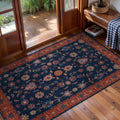 Tangsoo 2x4 Washable Rug for Entryway, Vintage Floral Entry Rug Non Slip by Tangsoo