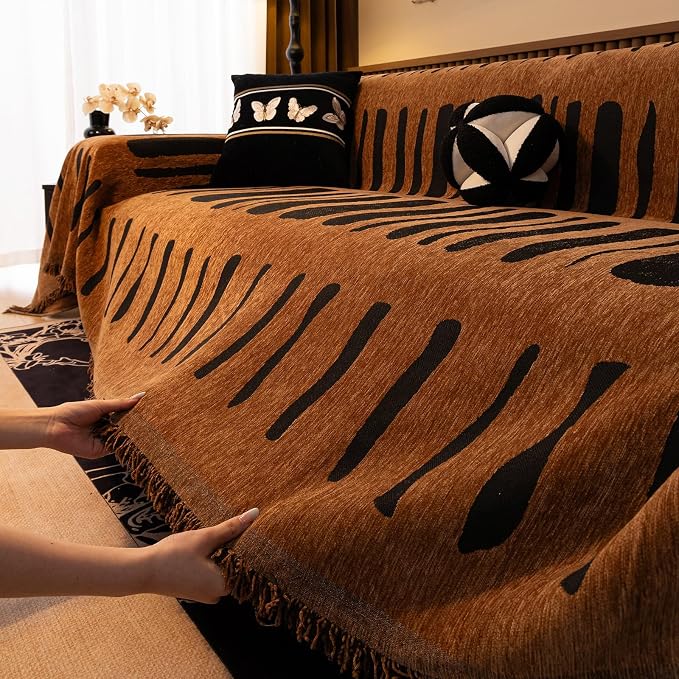 VClife Aztec Couch Cover for Sofa, Thick Plush Jacquard Couch Cover for - Image 6