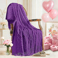 inhand Purple Knitted Throw Blanket by inhand