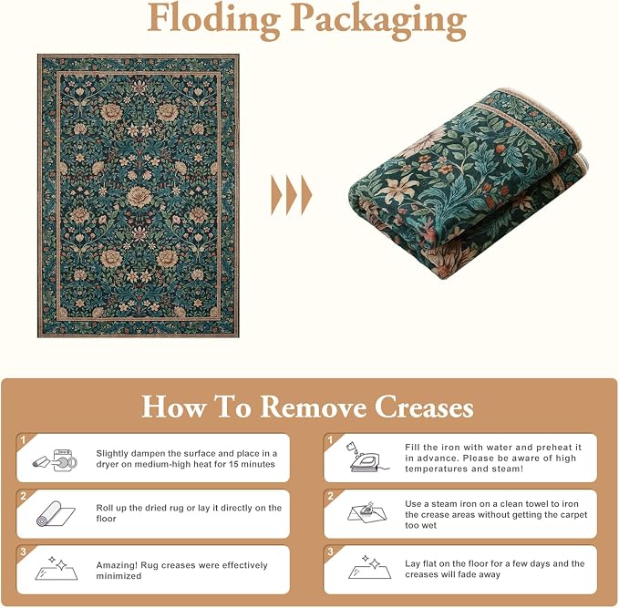 LIVEBOX Machine Washable Large Area Rugs 8x10, Boho Area Rugs - Image 9