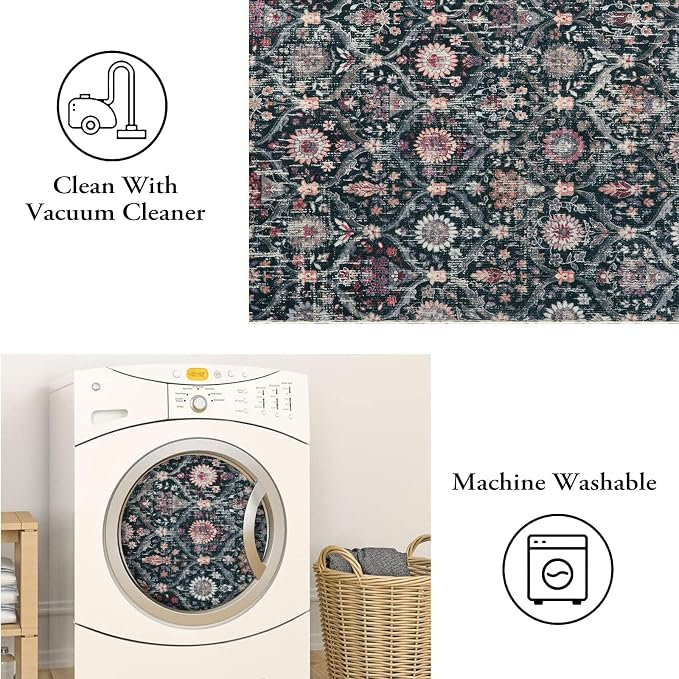 Lahome Moroccan Machine Washable Rugs - Image 4