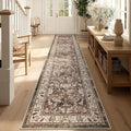 LOKHOM Washable Runner Rug, 2x10 Non-Slip Vintage Farmhouse Hallway Runner Rug by LOKHOM