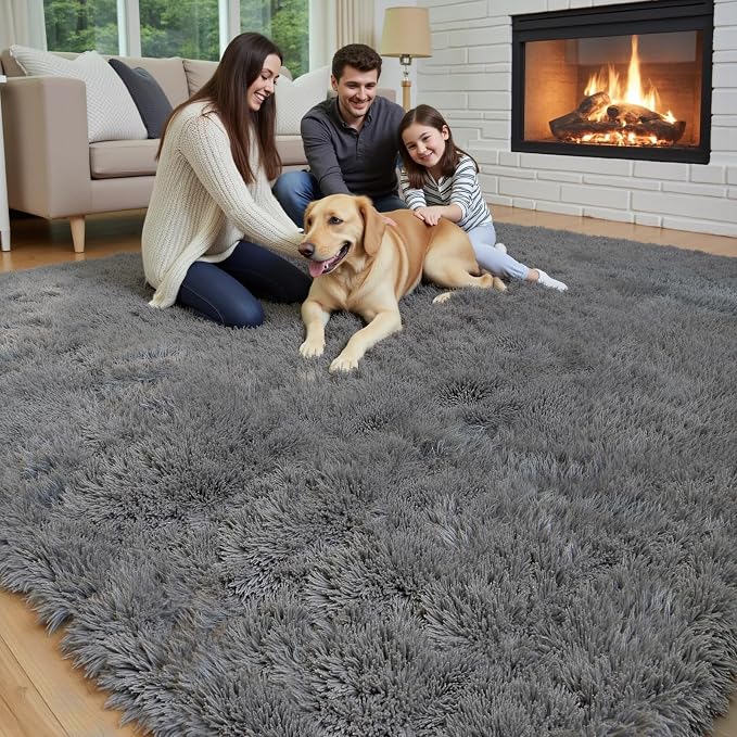 Rugs for Living Room 6x9, Alfombras para Salas Shag Large Plush Soft Area Rug - Image 4