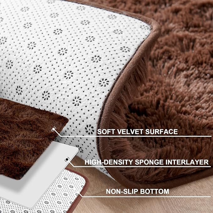 Merelax Soft Modern Indoor Large Shaggy Rug - Image 4
