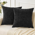 MIULEE Halloween Pack of 2 Couch Throw Pillow Covers 18x18 Inch Soft Black by MIULEE