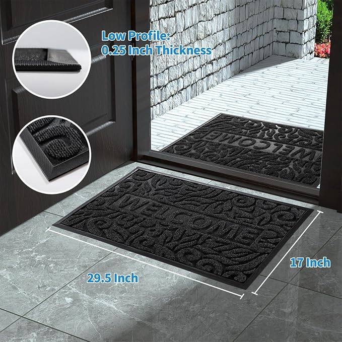Yimobra Welcome Mat Outdoor 29.5x17, Waterproof Non-Slip Outdoor Mats - Image 5