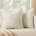 MIULEE Beige Decorative Throw Pillow Covers 18x18 Inch by MIULEE