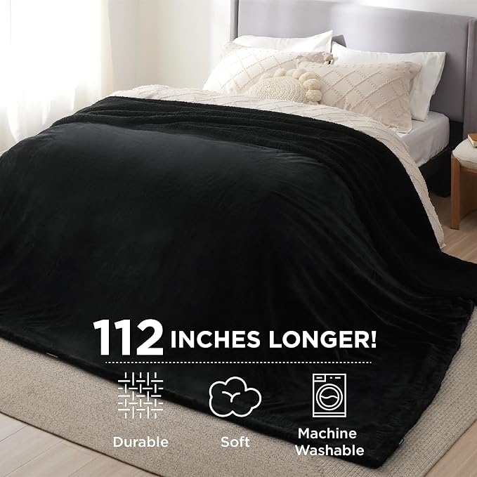 Bedsure GentleSoft Sherpa Fleece Oversized Cal King Blankets - Image 3
