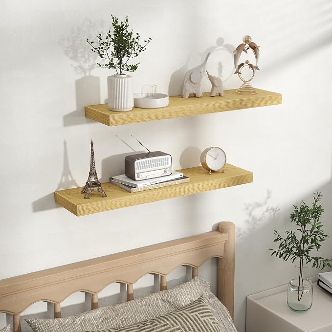 Fun Memories Rustic Wood Floating Shelves - Image 5