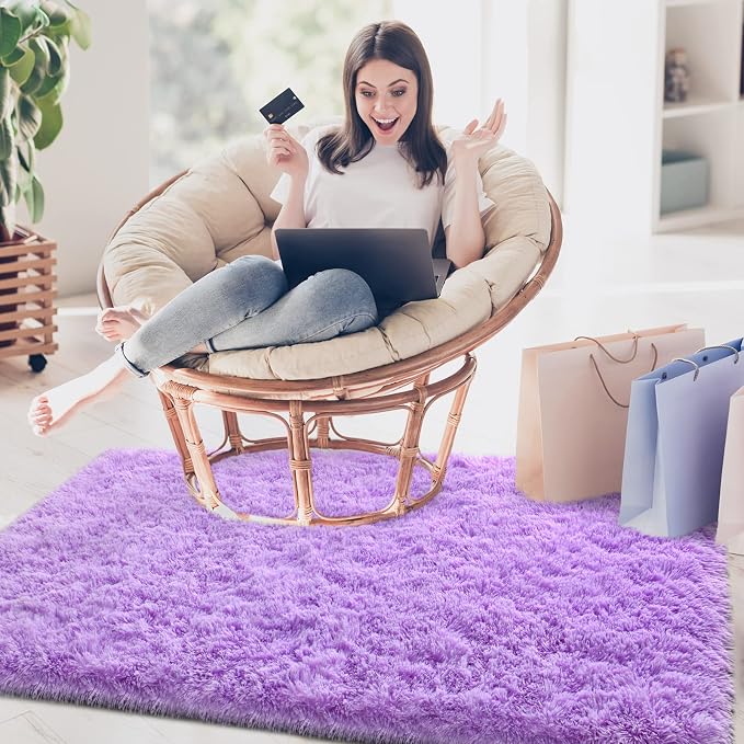 Merelax Soft Modern Indoor Shaggy Area Rug - Image 4