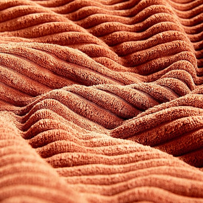 Fancy Homi Set of 2 Burnt Orange Long Lumbar Decorative Throw Pillow Covers - Image 5