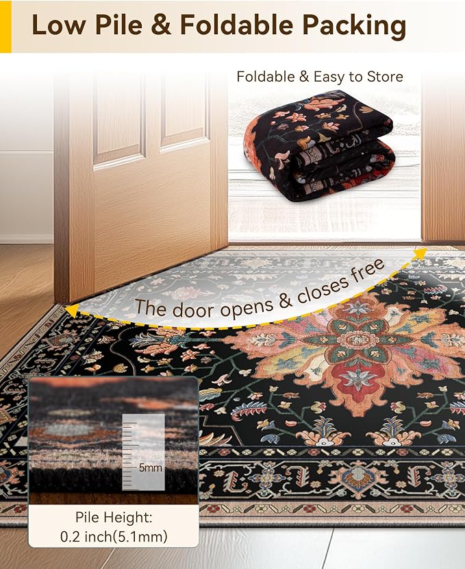 Area Rugs 3'x10' Runner Rug Non Slip Washable - Image 5