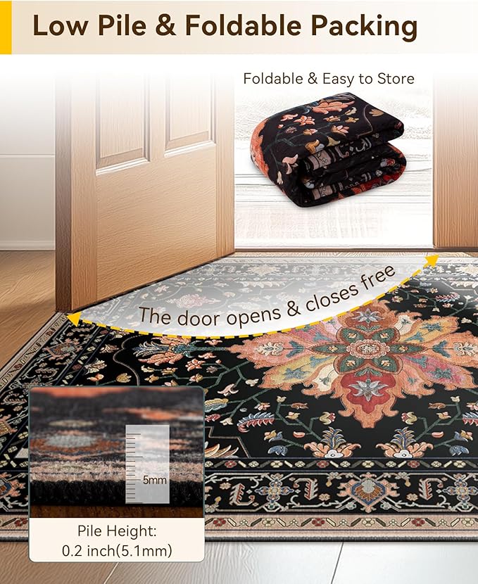 Area Rugs 3'x8' Runner Rug Non Slip Washable - Image 6