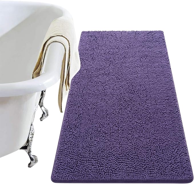 LOCHAS Luxury Bathroom Rug Shaggy Bath Mat 24 x 48 Inch, Washable Non Slip Bath by LOCHAS