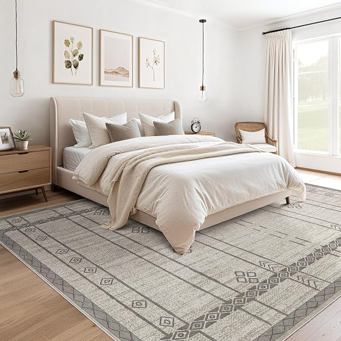 cotiled 6x9 Area Rug Living Room: Washable Boho Rugs - Image 2