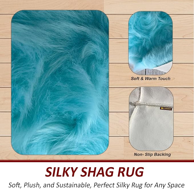 Free Shape Luxury Soft Fluffy Shag Area Rug Decto 10 Pelts 6'x10', 180x300cm - Image 6