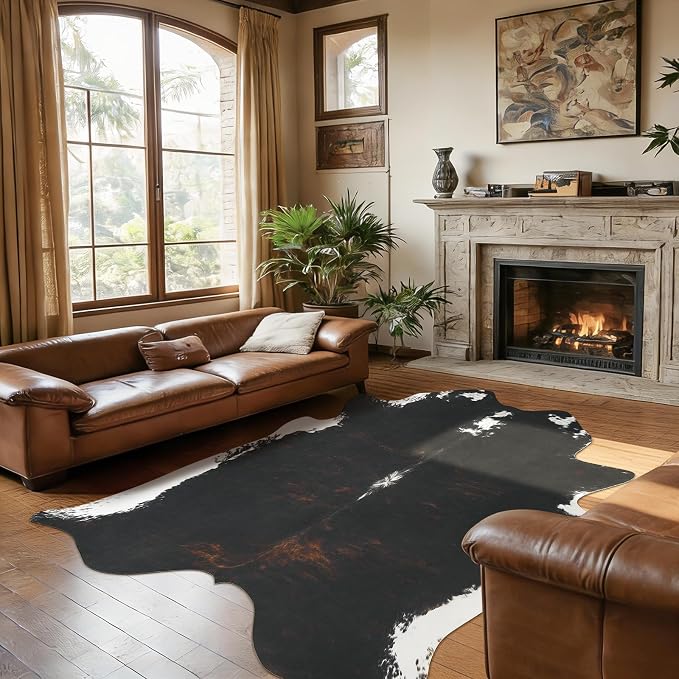 BENRON Premium Cowhide Rug, Faux Cow Hide Rugs - Image 3
