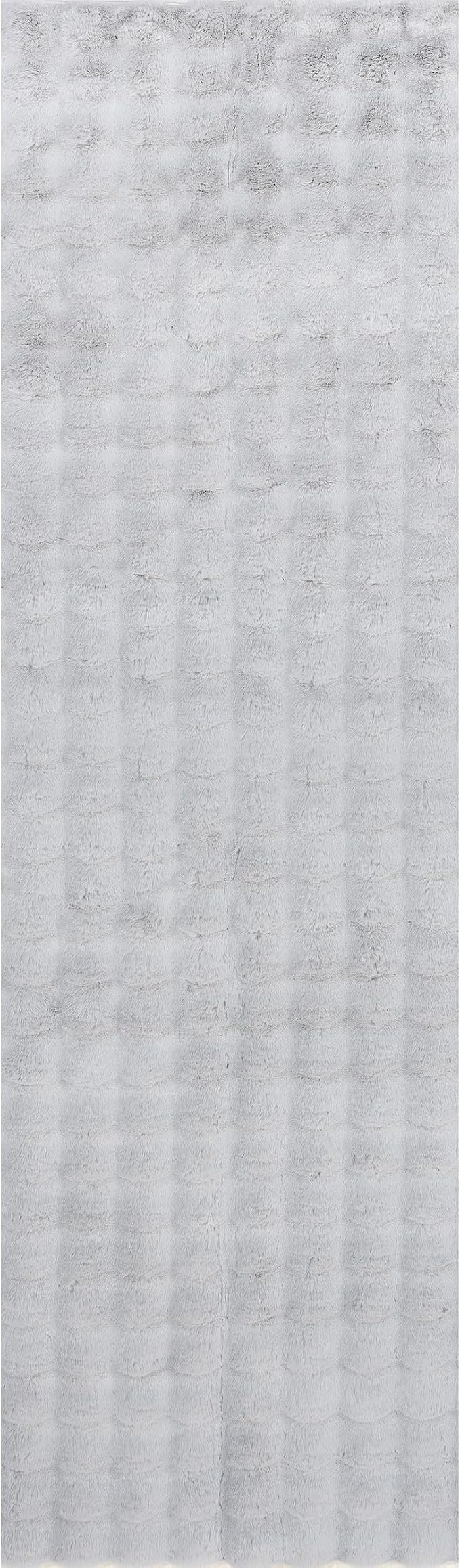 nuLOOM Jeni Silver, Solid Faux Rabbit, Fluffy and Cozy, High Traffic, Stain - Image 5
