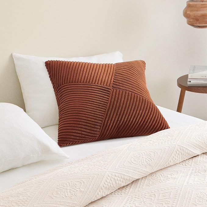 Topfinel Set of 2 Decorative Terracotta Throw Pillow Covers 12x12 Inch - Image 7