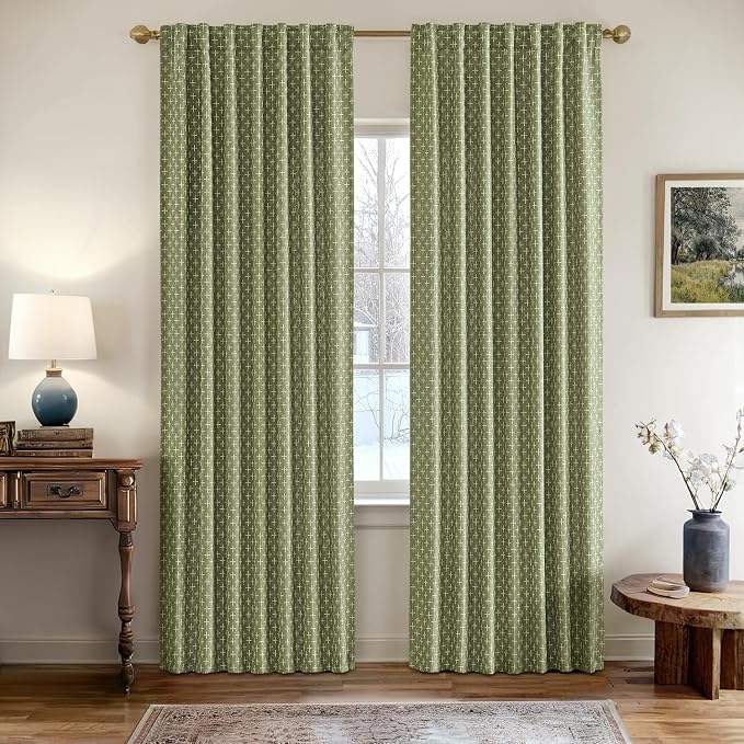 MIULEE Decorative Back Tab Linen Curtains - Image 2