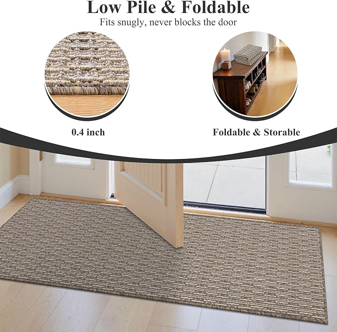 SHACOS Runner Rugs for Hallway 2x8 Ft Rubber Backed Non Slip Kitchen Runner Rug - Image 4