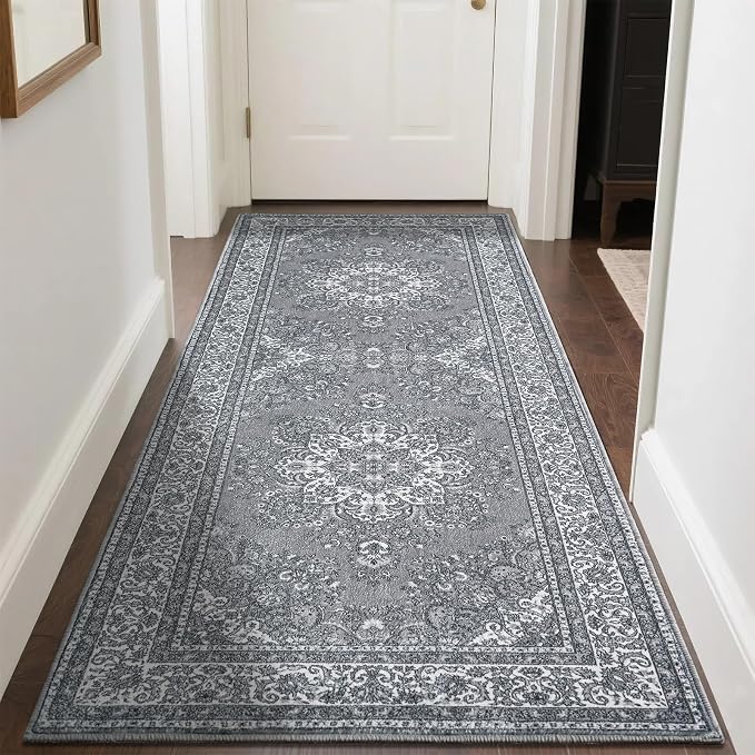 Runner Rug for Bedroom, 2x6 Non-Slip Vintage Area Rug, Machine Washable Boho - Image 5