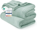 Bedsure GentleSoft Sage Green Fleece Blanket King Size by BEDSURE