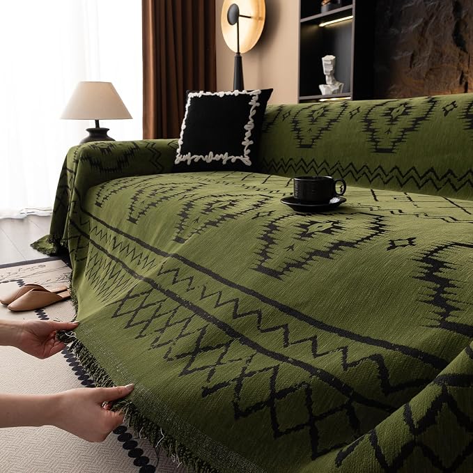 VClife Bohemian Green Couch Cover - Image 9