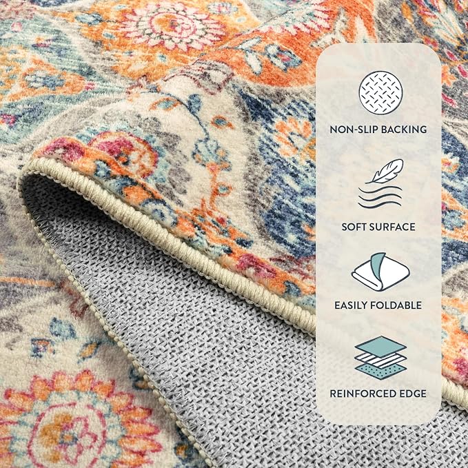 Lahome Moroccan Trellis Washable Rug, 2x3 Kitchen Rugs - Image 7