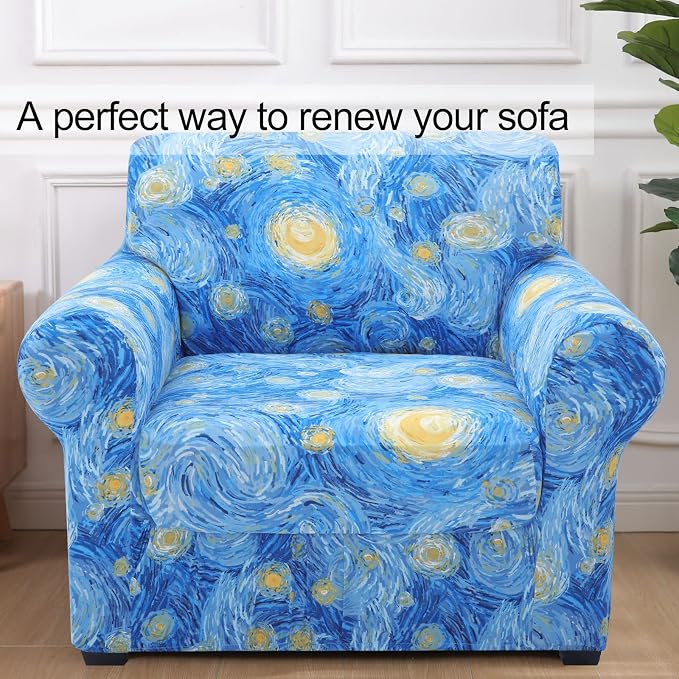 hyha Couch Covers, Chair/Sofa Covers, Floral Pattern, 2 Pieces, Armchair - Image 8